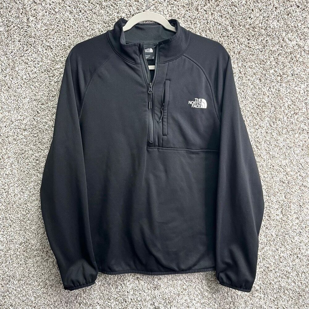 The North Face Sweatshirt Men’s Medium Canyonlands Black 1/2 Zip Pullover‎